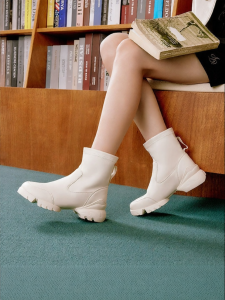 Toomanyshoes | Fashionable White Lovers Trendy Ankle Boots