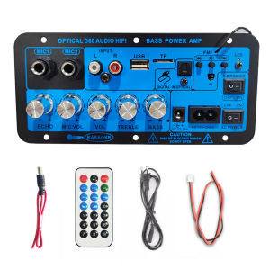 แอมพลิฟายเออร์บลูทูธ D60 พร้อมอินพุตไฟเบอร์ออปติกสำหรับระบบเสียงคุณภาพสูง 60W กำลังสูง