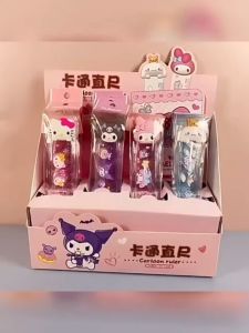 Pembaris Lurus Kartun Comel 15cm Transparan Pelajar Sekolah Kuromi Cinnamoroll Melody Sanrio Kuromi Melody Transparent Ruler Student 15cm Drawing Scale Kids 可爱库洛米美乐蒂玉桂狗尺子学生透明15cm直尺卡通绘图刻度尺批萌 A423