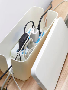 กล่องกันน้ำสำหรับสายไฟช่องจ่ายไฟแบบพับได้ กันไฟ ป้องกันการสัมผัส กันฝน ช่องจ่ายไฟ กล่องเก็บสายไฟแบบกันน้ำ