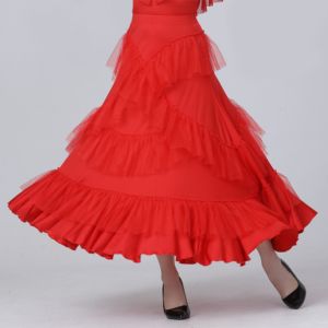 Modern Dance Skirts Social Dance Skirts Dance Halls Long Skirts Mesh Dresses Large Swing Skirts Dance Party Skirts Practice Dance Dresses
