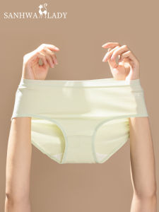 Antibacterial Pure Cotton Womens Underwear Thin Triangle Pants mid Waist Simple Design Daily Wear Student Comfortable Briefs