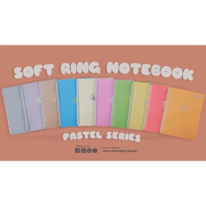 AMBER NOTES Soft Ring Notebook Style 20cm x 15cm WITH PLASTIC COVER
