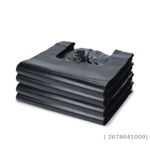 ⚑100Pcs Black Vest Plastic Bag Household Thickened Home Kitchen Office Clean Garbage Bin Disposable With Handle Plastic Bags