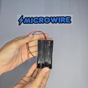 MW Battery Case Battery Holder Durable DIY 3.7V Black with Wire Spring Clip