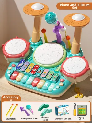YISBRO | Toddler Musical Drum Set 2 Small Drums