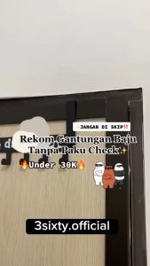 Gantungan Baju Tempel Pintu Minimalis HOOK NICE DAY Belakang Pintu Tanpa Paku Kuat 6 Kaitan Enudden