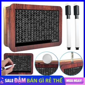 Hộp Tiết Kiệm Bằng Gỗ Kèm Bút Xóa Thử Thách 100 Ngày – Ống Tiết Kiệm Thông Minh - Ống Heo Gỗ Kèm Bút Có Bảng Kế Hoạch Hiệu Quả