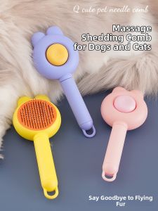 Pet Dematting Comb For Removing Loose Fur And Unraveling Mats