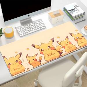 Bandai | Pokemon Pikachu Gengar Anime Mouse Pad Large Rubber Keyboard Mousepad With 2MM Lock Edge