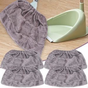 5Pcs Lazy Mop Refill Pads All-in-One Dry Wet Super Absorbent Microfiber Cloth for Floor Cleaning Reusable Washable Pad for Hair Dust