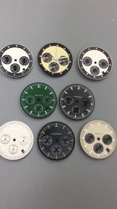 31.5MM VK63 Chronograph Moon Watch Dial 6-PINS VK63 Watch Hands Accessories for VK63 Watch Accessories Replacement Parts