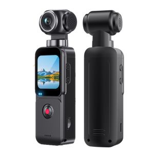Camera Hành Động 64MP 4K Chống Rung 270 Độ °   Máy Quay Video Bỏ Túi Tự Động Xoay Phát Hiện Khuôn Mặt Ghi Hình Kỹ Thuật Số Với WiFi