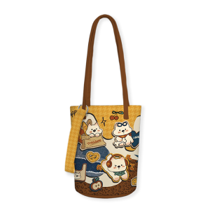 AOSONG | Commuting Casual Yellow Crossbody Bucket Bag