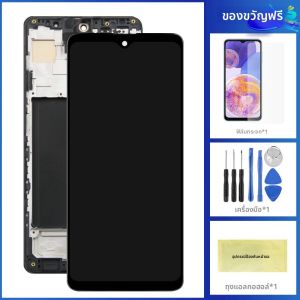 AMOLED หน้าจอแอลซีดีสำหรับ A515 A51 ssamsung Galaxy A515F A515F/DSN A515F/DS + กรอบหน้าจอสัมผัสแบบเปลี่ยนได้