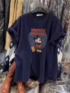 Áo Thun Tay Ngắn Phong Cách Mỹ Cổ Tròn Cotton Nguyên Chất Dành Cho Nam Và Nữ Mùa Hè Thường Ngày in Họa Tiết Thời Trang