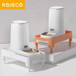 ROJECO Elevated Holder For Automatic Pet Feeders Adjustable Height Suitable For Pets Cat Dog Feeder Bowl Accessories