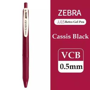 ZEBRA Retro Color Gel Pen JJ15 SARASA Push Color 0.5mm Pens for Writing 10 Color Kawaii School Supplies Japanese Stationery