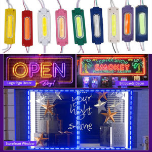 Angelila 12V 24V COB LED Modules Advertising Luminous Characters Backlight Modules IP65 Waterproof Warm White Red Blue Green Yellow Pink Ice Blue Purple Commercial Energy Saving Advertising Decorative LED Light