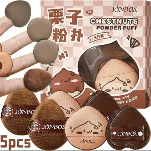 【Grilrigrin】5pcs/set Detail Liquid Foundation Finger Puff Velvet Mini Sponge Beauty Eggs Face Concealer Cream Powder Applicator Makeup Tools