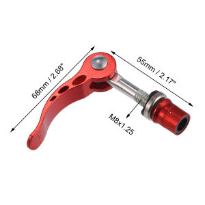 uxcell | UXCELL 2pcs 8mm Aluminum Bicycle Seat Post Quick Release Skewer Bolt Black Red Silver Yellow