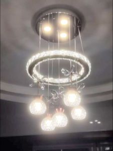 Kamar makan kristal lampu pendant ruang tamu LED lampu pendant kamar tidur lampu langit tinggi lampu interior dekoratif lampu pendant 12