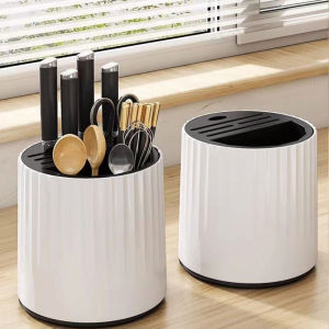 Kitchen Cutlery Organizer Rotatable Chopstick Spoon Holder Utensil Drying Rack PP Tableware Storage Rack Kitchen Accessories