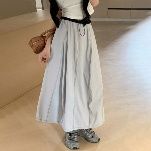 miiow | Korean Style Retro Workwear Half Skirt Womens A-Line Umbrella Skirt Slimming Cake Skirt Summer New Arrival Versatile Midi Skirt