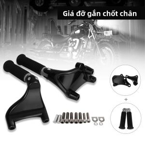 Harley Sportster XL 48 883 1200 Chân Sau Tựa Gắn Bộ Đen Bàn Đạp Sắt Cho Hành Khách 2014-2023 Phụ Cho Xe Máy