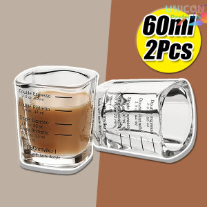 2Pcs/Set Espresso Shot Glass Cup Liquid Measuring Tool Kitchen Bar Pitcher for Bars Cafe Shop [COD][Ready Stock]