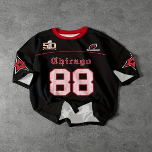 2025 ฤดูร้อนใหม่ผู้ชายCrewneck Casualเสื้อยืดชิคาโกพิมพ์ฤดูร้อนโพลีเอสเตอร์Streetwearกลางแจ้ง