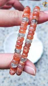 Premium Grade Arusha Sunstone Abacus Rondelle Bracelet