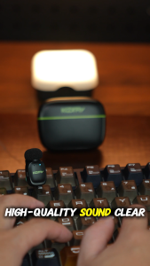 KOORFLY KF-MINI PRO Wireless Lavalier Microphone for Android/Tablets/PC with USB C PlugNoise Reduction30H Battery Life with Charging CaseAI Voice ChangerLapel Microphone Wireless for Video Recording Podcast