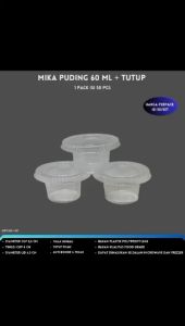 Mika Puding Kotak Puding Cup Puding Kotak Agar 60 Ml (Isi 50 Set-W.MC60)