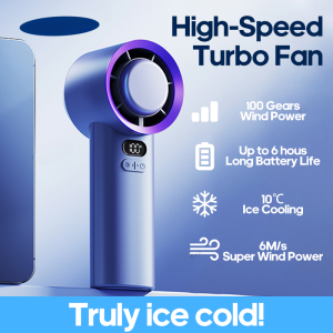 XIAOMI Portable Handheld Turbo Fan: A Compact Travel Fan with 100 Wind Speeds