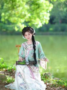 New Chinese Style Summer Qing Han Womens Gege Clothes Daily Court Style Large Gate Jin Shang Little Wife Hanfu Miss Lady