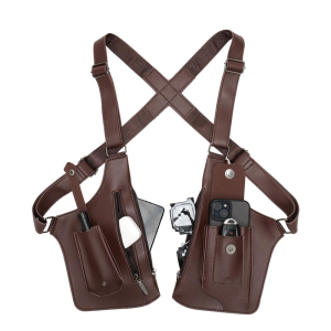 LZ69 Multi purpose men double shoulder bag with hidden backpack made of breathable and crime resistant PU L69Z