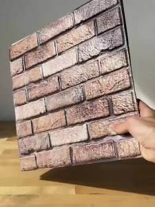 10pcs Self-Adhesive 3D Brick & Wood Paneling Wallpaper - Peel and Stick Wall Sticker Waterproof for Living Room Bedroom Bath