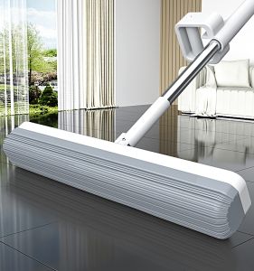 Hands-Free Sponge Mop Home Use Water Absorption Lazy Person Damp Mop Cloth Cleaning Tool Quick Drying Ultra-Fine Fiber Material