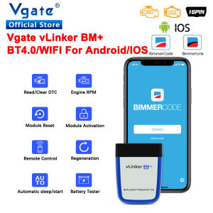 Vgate vLinker BM ELM327 For BMW Scanner wifi Bluetooth 4.0 OBD2 OBD 2 Car Diagnostic Auto Scan Tool Bimmercode ELM 327 V 1 5