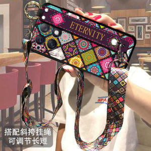 Redmi K90ProMax K70E K80Ultra K60Pro Silicone Protective Phone Case with Wristband And Lanyard Crossbody Hanging Rope for Xiaomi