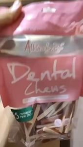 Xương Gặm Sạch Răng AllminatePet Dental Chews Cho Chó Mọi Lứa Tuổi Hương Vị Nấm Tự Nhiên Vị Trắng 150g