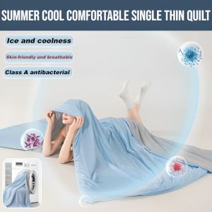 Summer Cool Comfortable Single Thin Quilt Machine Washable Conditioner Quilt Student Dormitory Quilt Bedding Casual Blanket