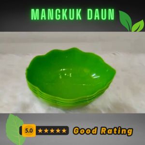 Myplast Mangkuk Plastik Motif Daun / Mangkok Saji motif Daun - size Besar serbaguna