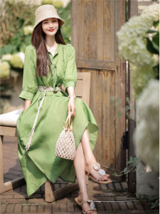 QFN | Pear Shaped Friendly Summer Green Dress