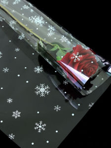 Transparent Glass Paper Plastic Fruit Chocolate Packaging Material Christmas Snowflake Clear Floral Art Supplies DIY