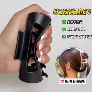 Soft Silicone Shark Clip Anti-fall Durable Hair Grips Fashionable Original Design Square Hair Clips for Adults Creative Season