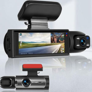 1080P Dual Dash Cam Front Rear Camera IR Night Vision G-Sensor 3.16 Inch IPS Screen Car DVR Recorder