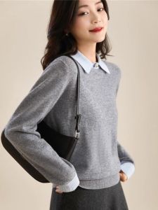 French Simple Wool Knitted Collar Top: A Stylish & Practical Choice