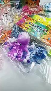 Glitter Octopus Taba Squishy Sugar Stress Ball for Kids Cute Animals Squeeze Fidget Toy Squishy Ocean Sensory Decompression Gift